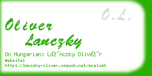 oliver lanczky business card